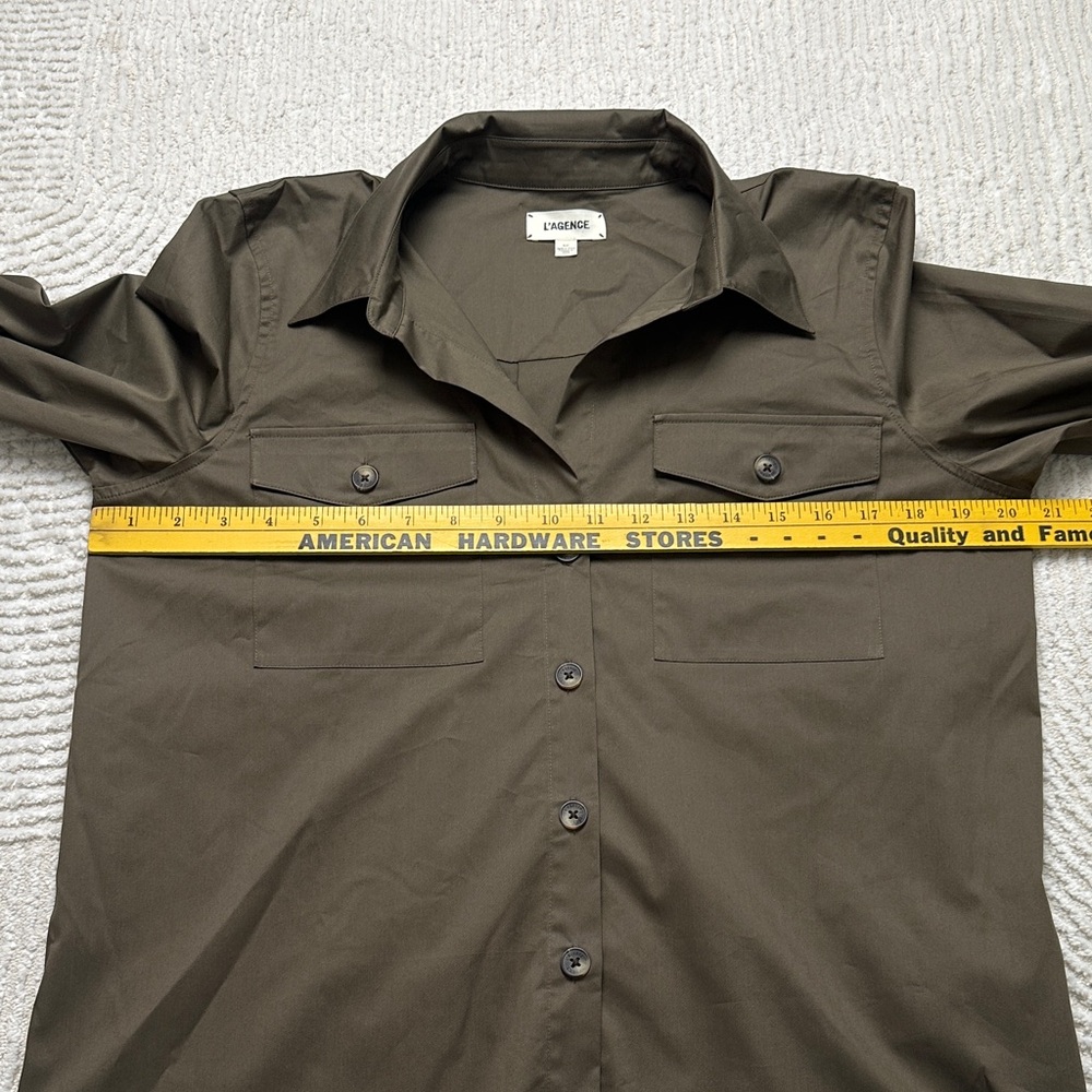 L'AGENCE Pearson Woven Military Shirt Women’s Size Small - Picture 10 of 14